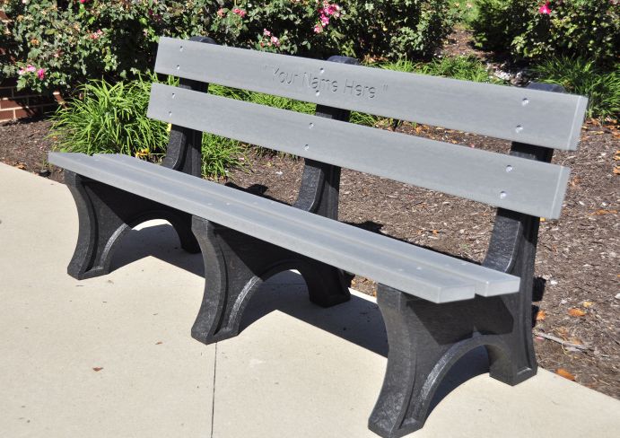 100% Recycled Bench with Back | Ultrasite